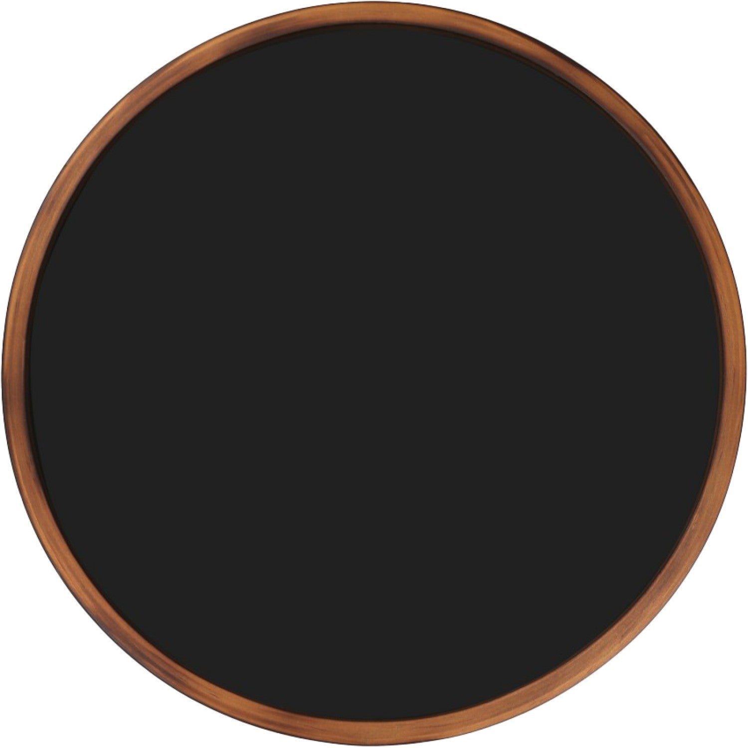 Wall-Mounted Circle Chalk Board with Magnetic Surface Brown Frame ∅18" (457mm) GWA298