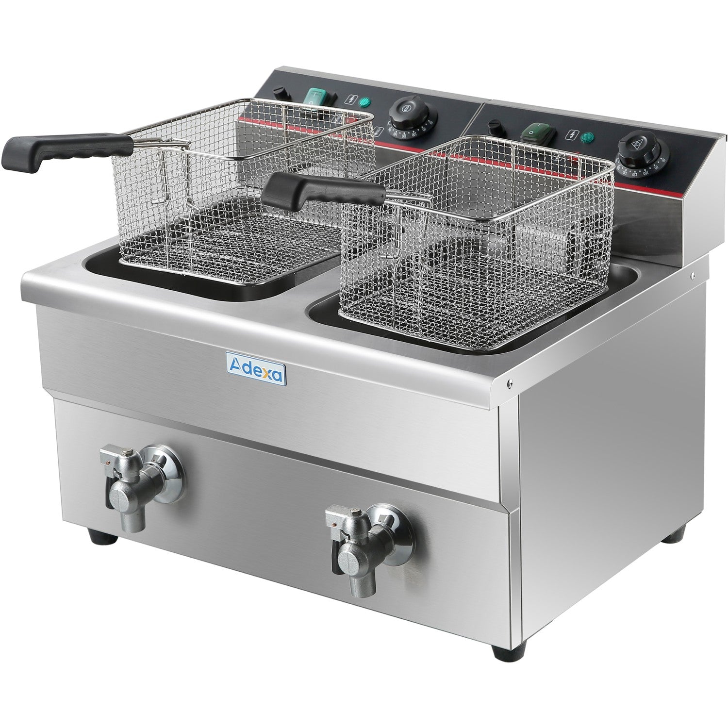 Commercial Fryer Double Electric 2x12 litre 6.5kW Countertop HEF12L2