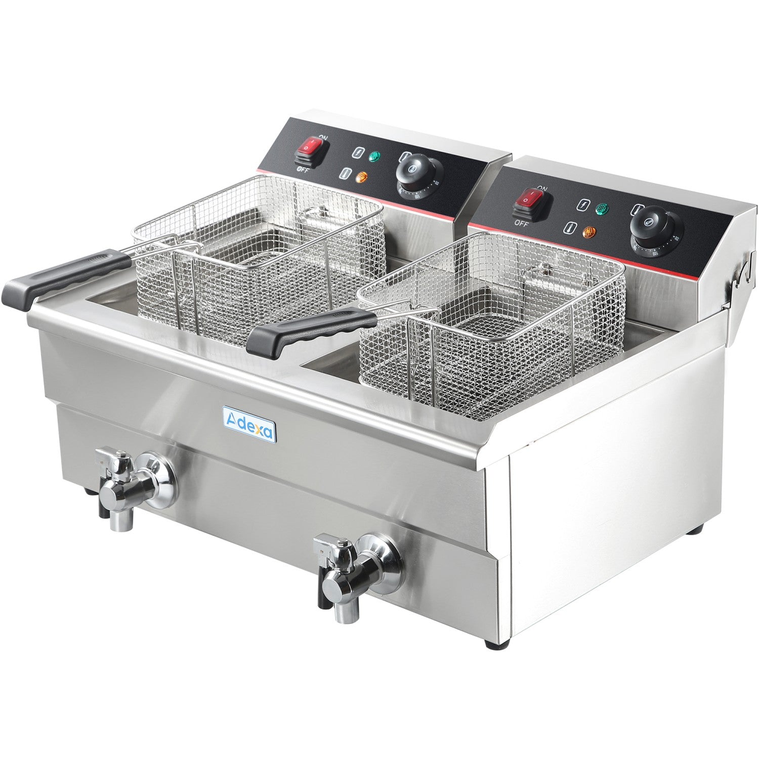 Commercial Fryer Double Electric 2x13 litre 6kW Countertop HEF132V