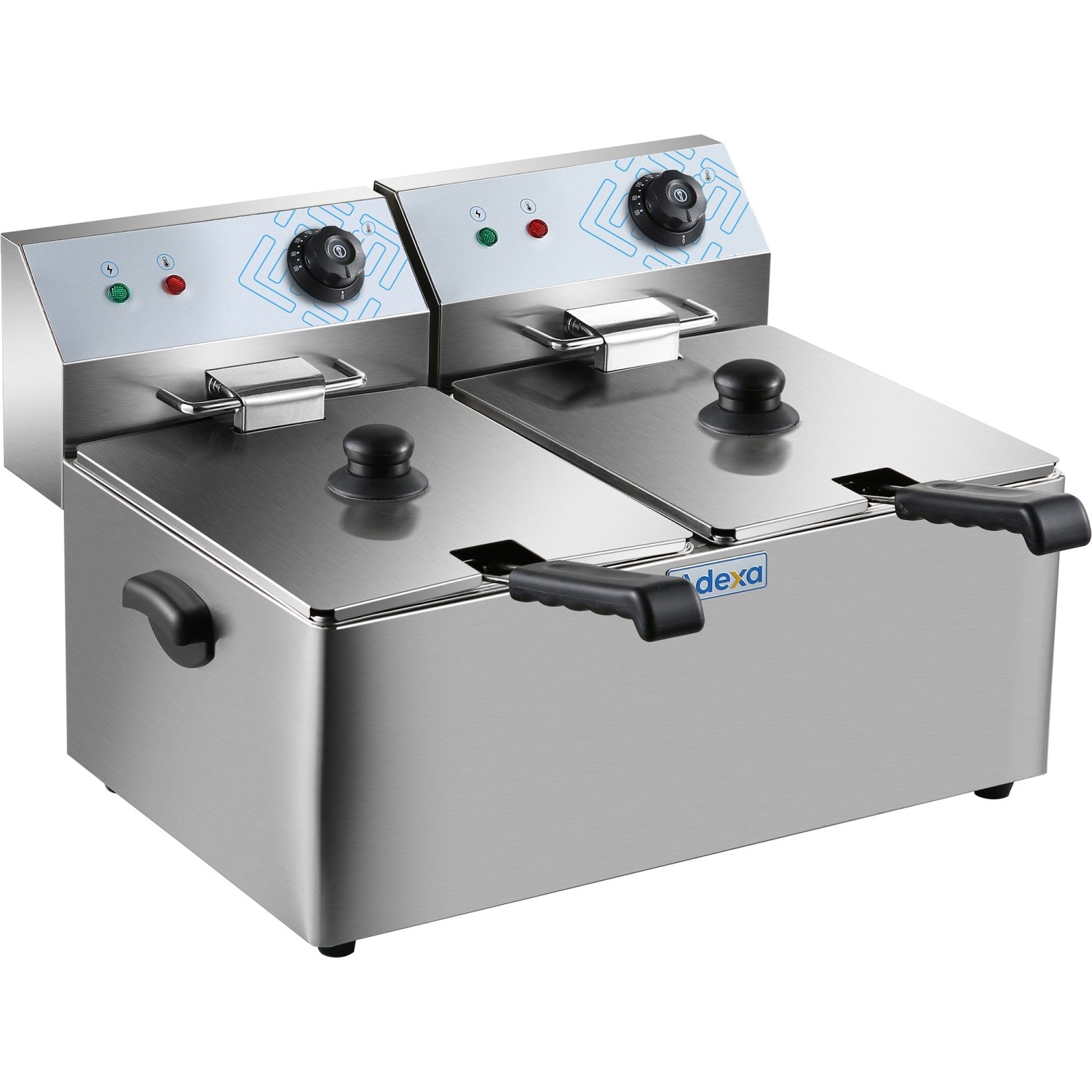 Commercial Fryer Double Electric 2 x 8 litre 6.5kW Countertop HEF8L2