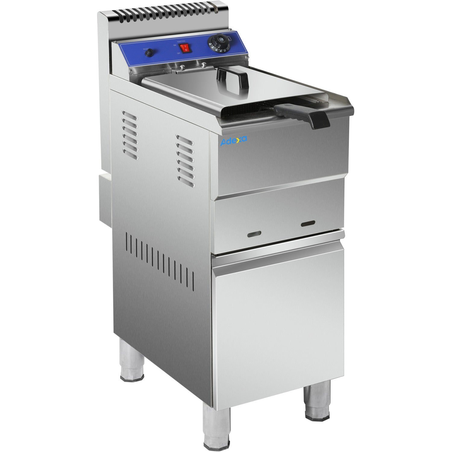 Professional Single Basket Free standing Gas Fryer Single tank 18 litres HGF181C