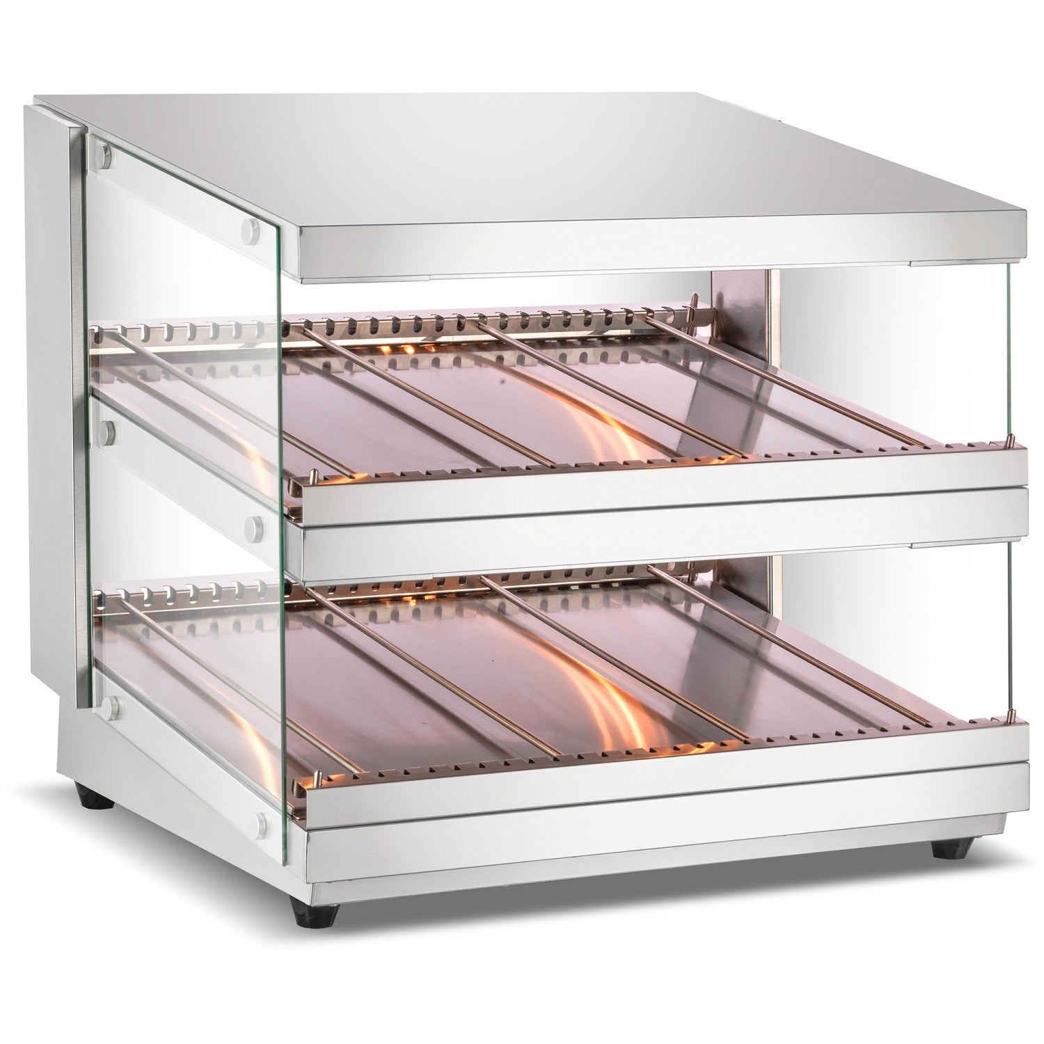 Commercial Countertop Heated Display Cabinet 85 Litres Stainless steel HW85