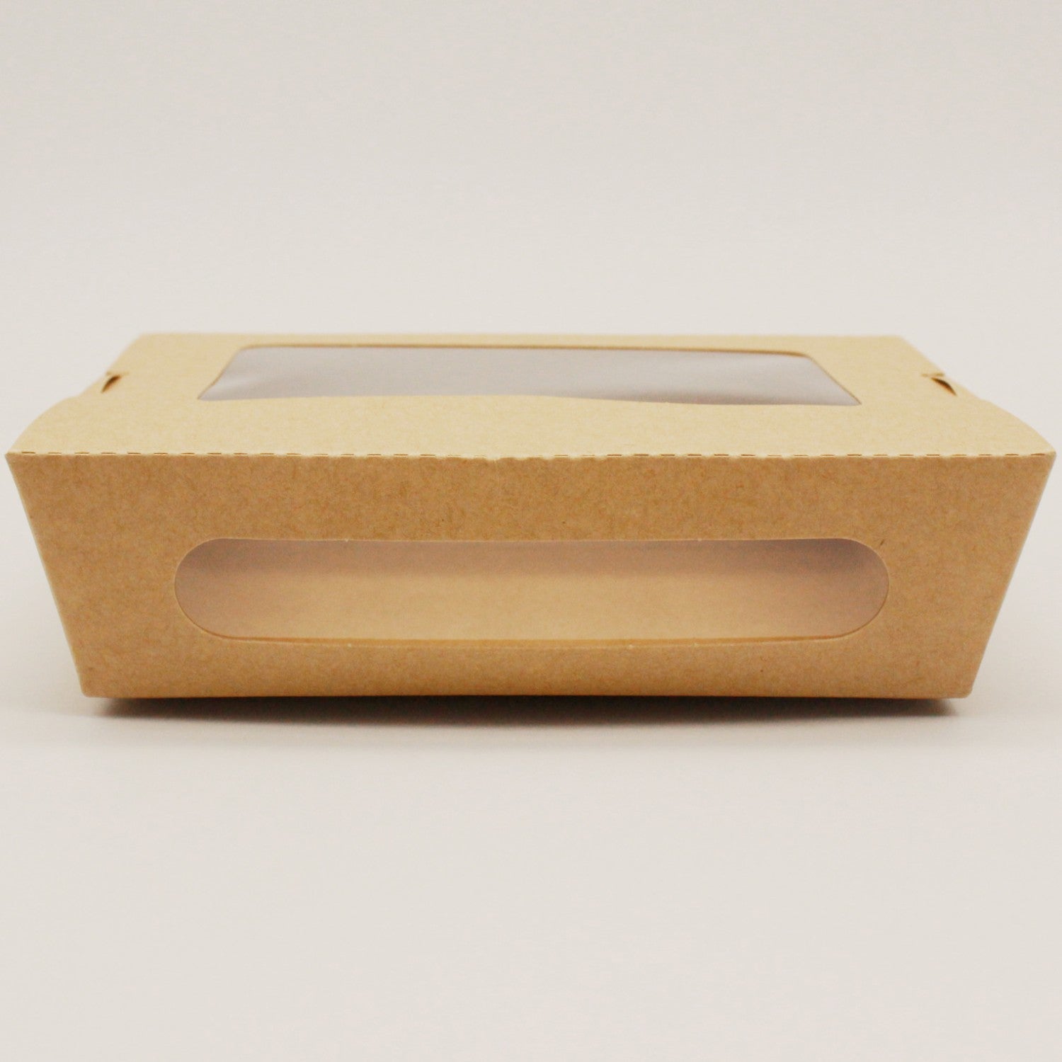 300pcs Kraft Salad Box with window 600ml PE KSBWINDOW600