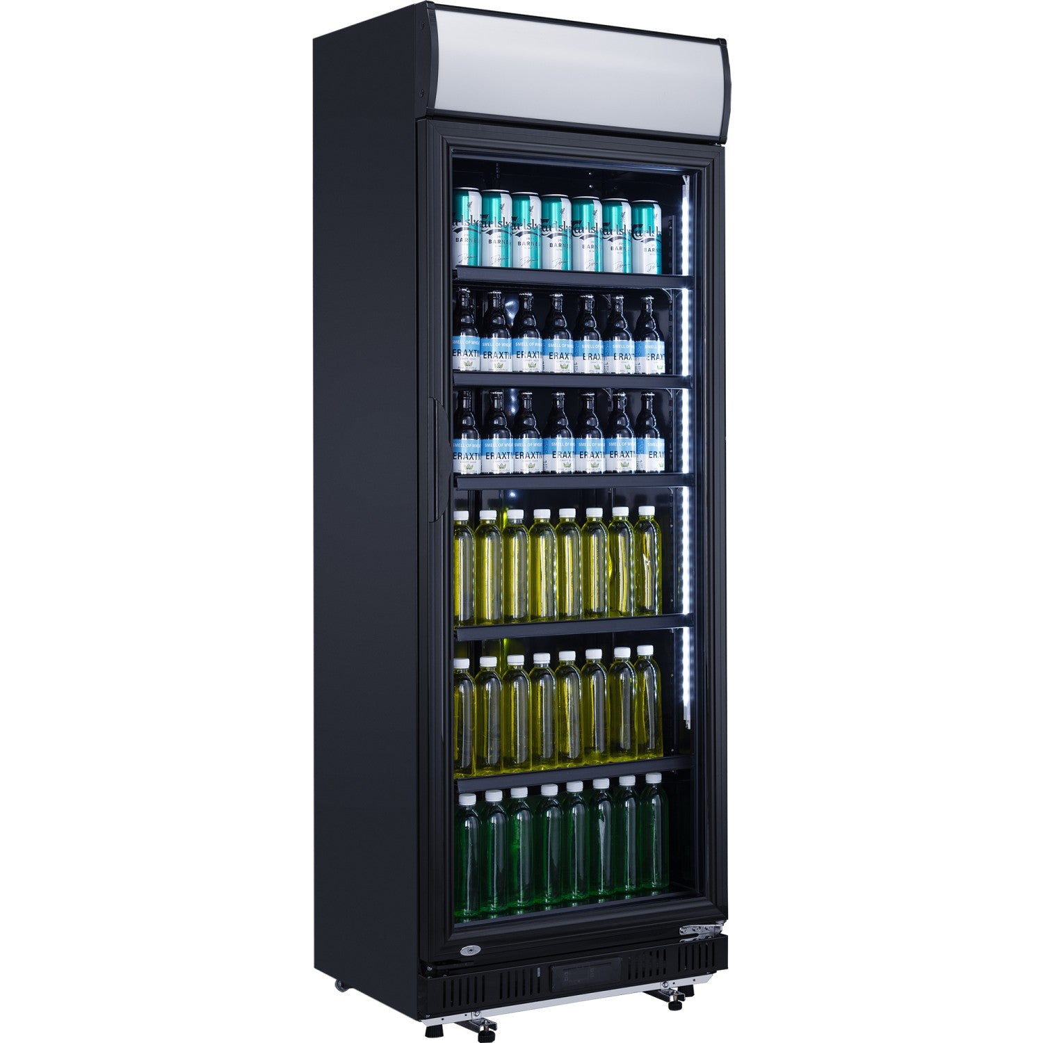 Commercial Drink cooler Upright 302 litres Dynamic cooling Hinged glass door Black LG302DFBLACK