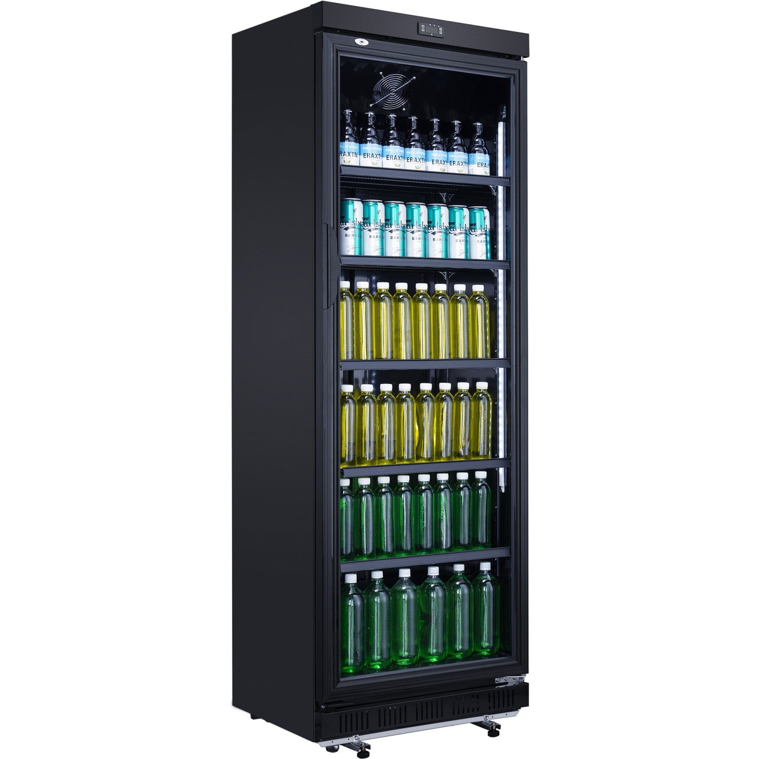 Commercial Drink cooler Upright 402 litres Dynamic cooling Hinged glass door Black LG402PFBLACK
