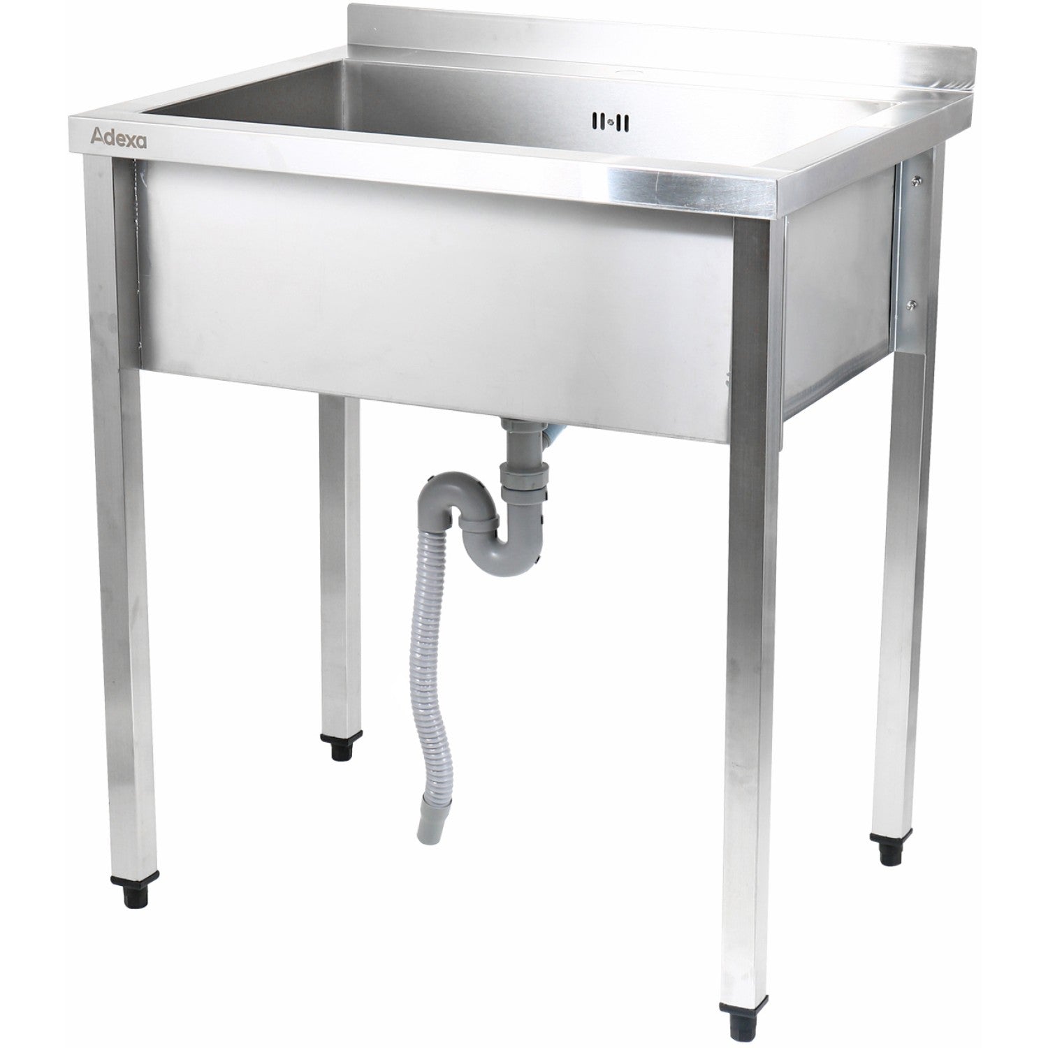 Commercial Pot Wash Sink Stainless steel 1 bowl Splashback 1000x700x900mm Square legs PSA10070