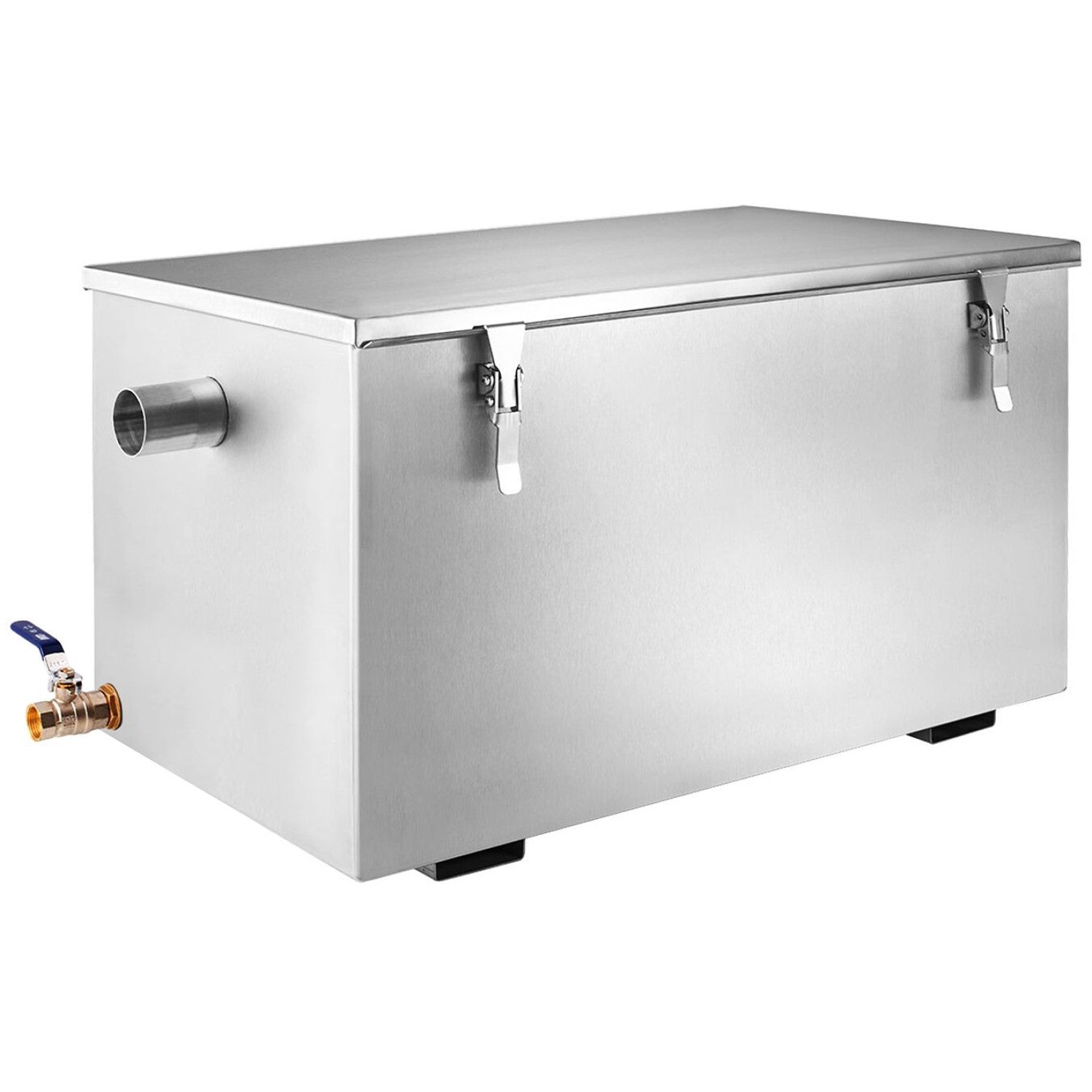 Commercial Stainless Steel Grease Trap with Lid and Outlet Valve 300x250x250mm QNH504