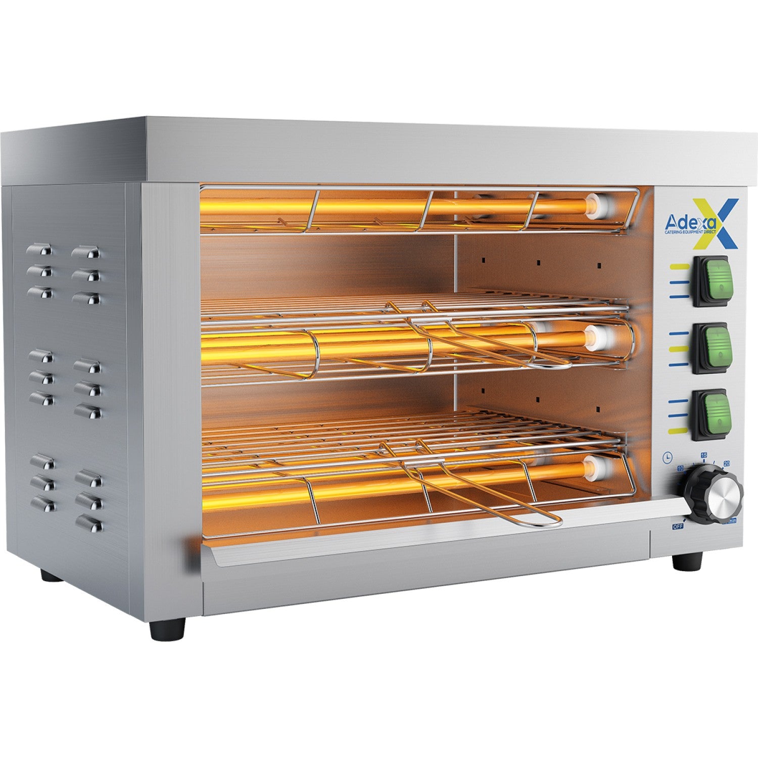 Commercial Quartz Salamander grill oven Double 360x245x295mm 3.25kW QTO360