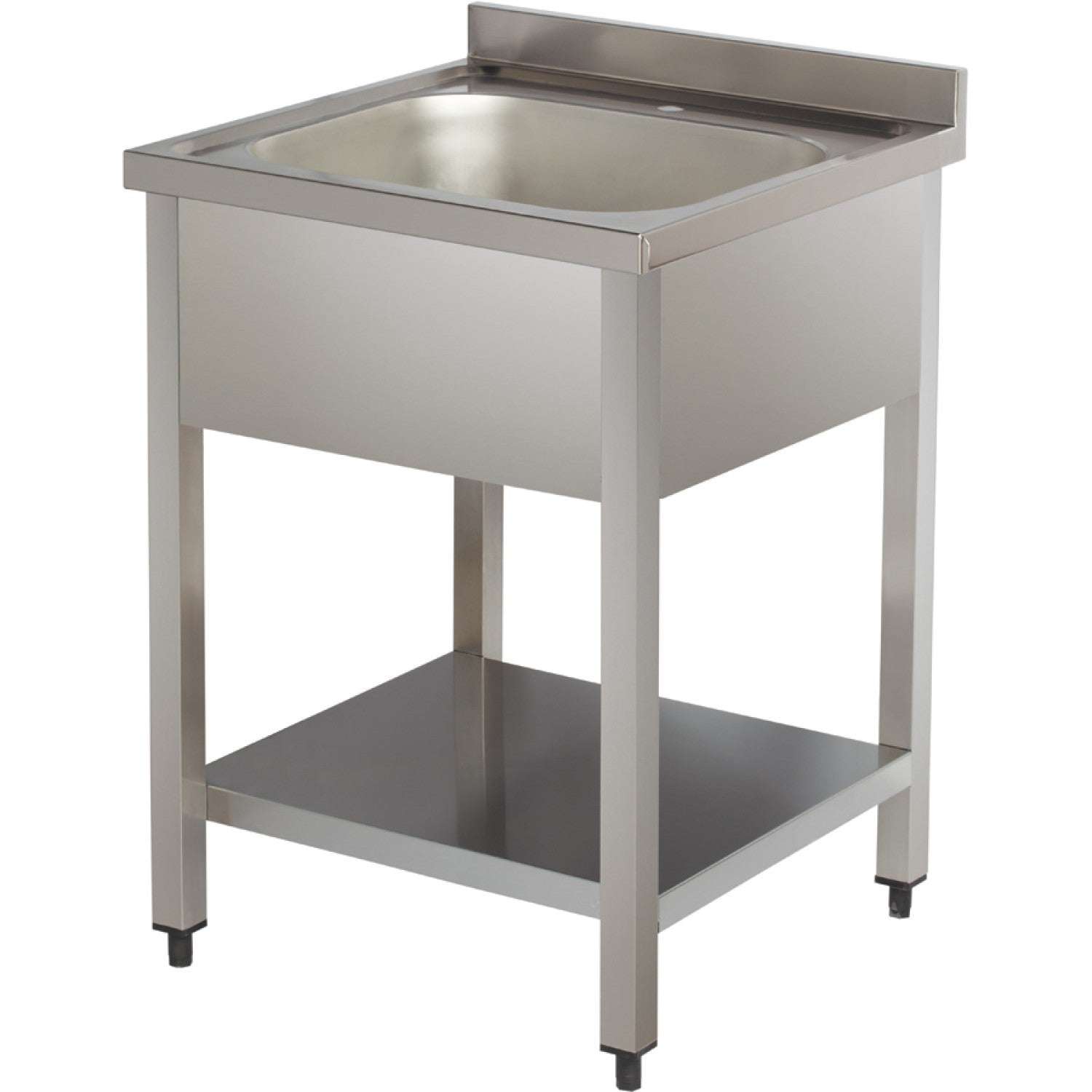 Commercial Sink Stainless Steel 1 Bowl Bottom Shelf Splashback 800x700x950mm YLS87BM1