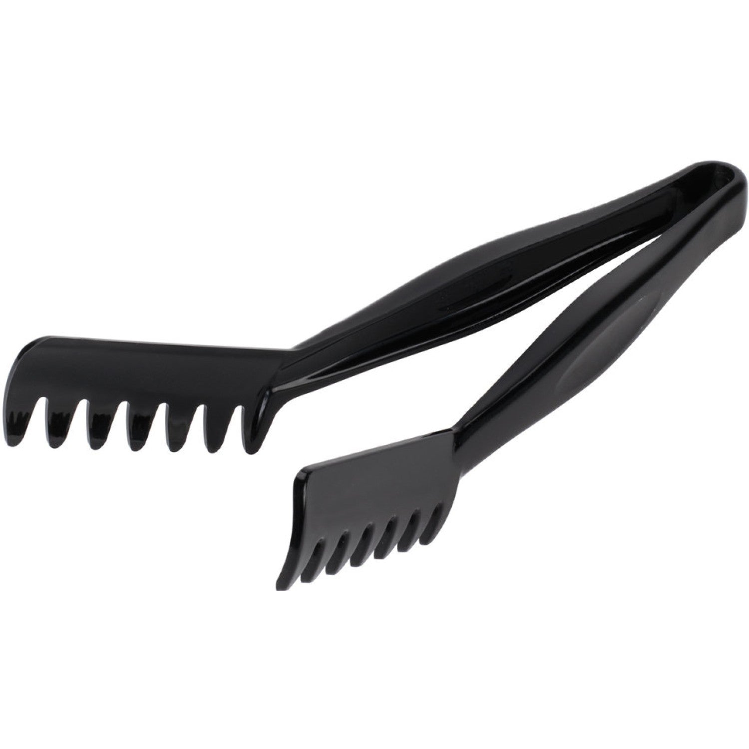 11" Black Angled Spaghetti Tongs Polycarbonate SPTONG1