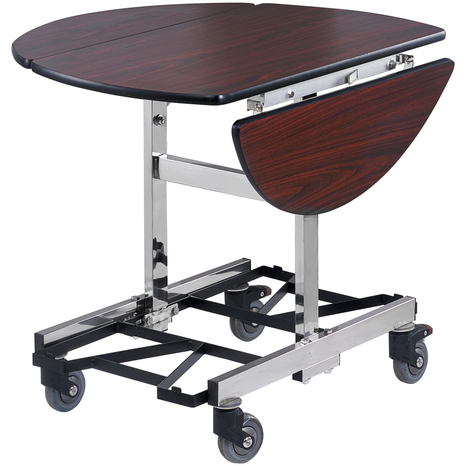 Foldable Hotel Serving Table Redwood Finish 1080×910×760mm ST01