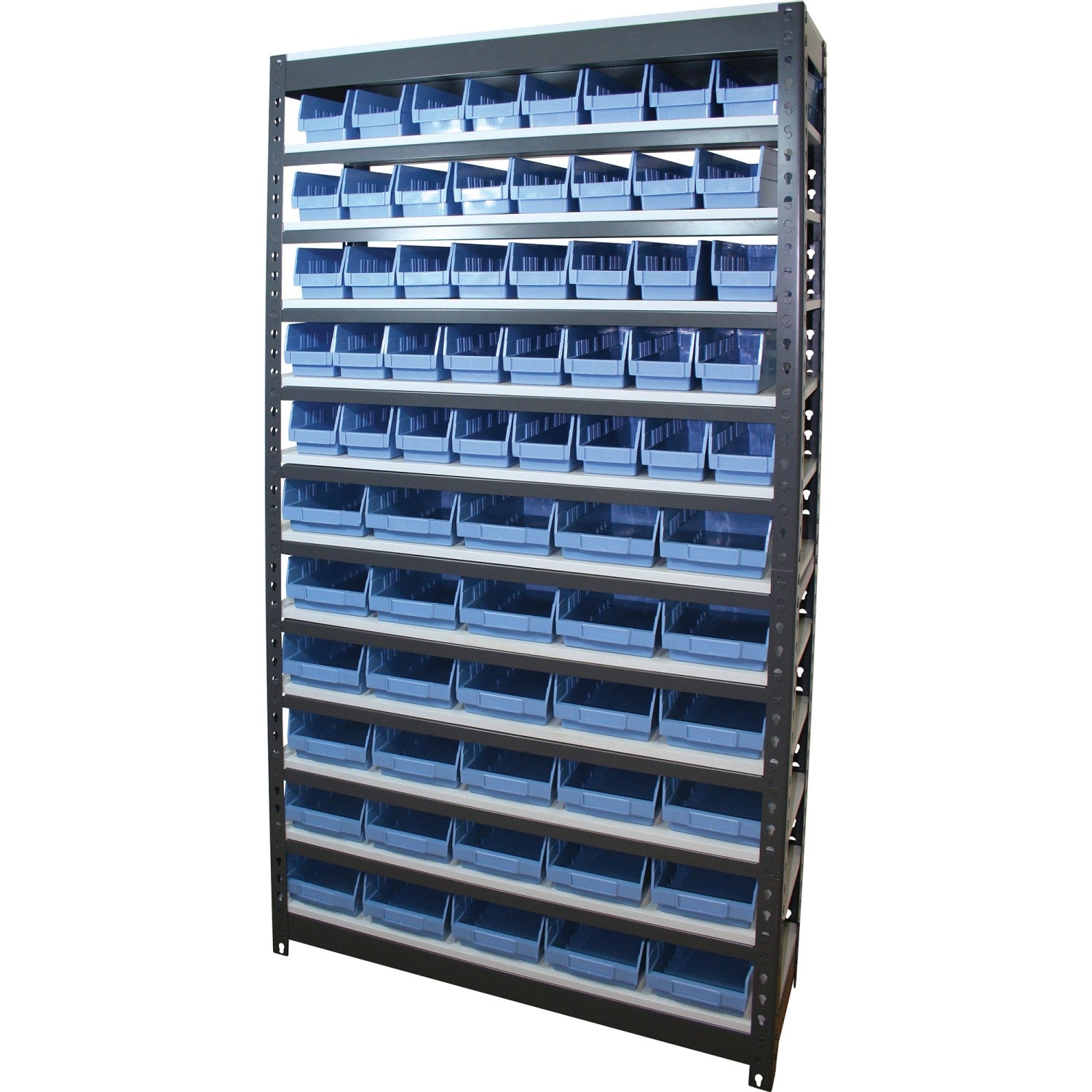 Commercial Heavy Duty Boltless Shelving Unit 12 Shelves 59 bins Melamine Shelves 900x300x1830mm SY309012