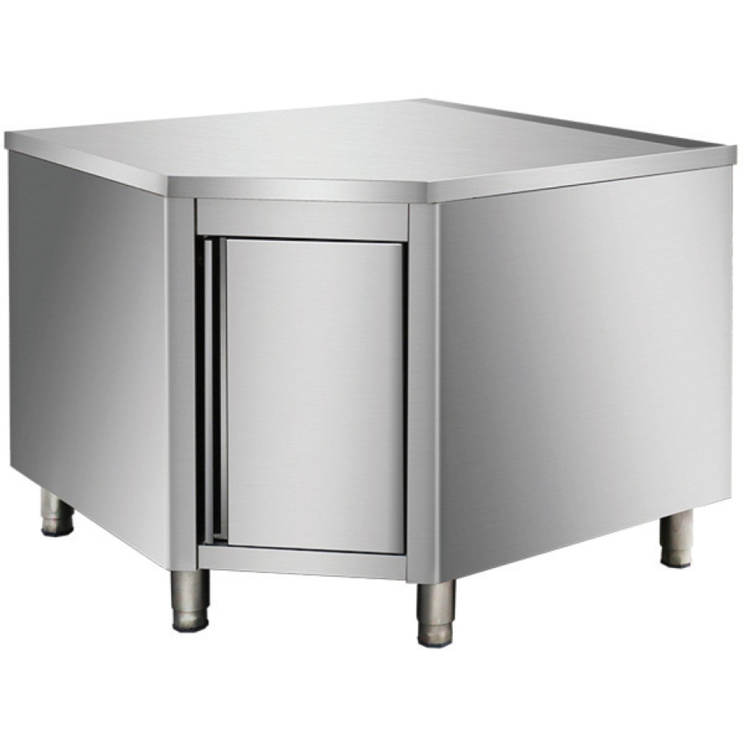 Commercial Worktop Floor Cupboard Corner unit Hinged door Stainless steel Sides 600mm VTC106C