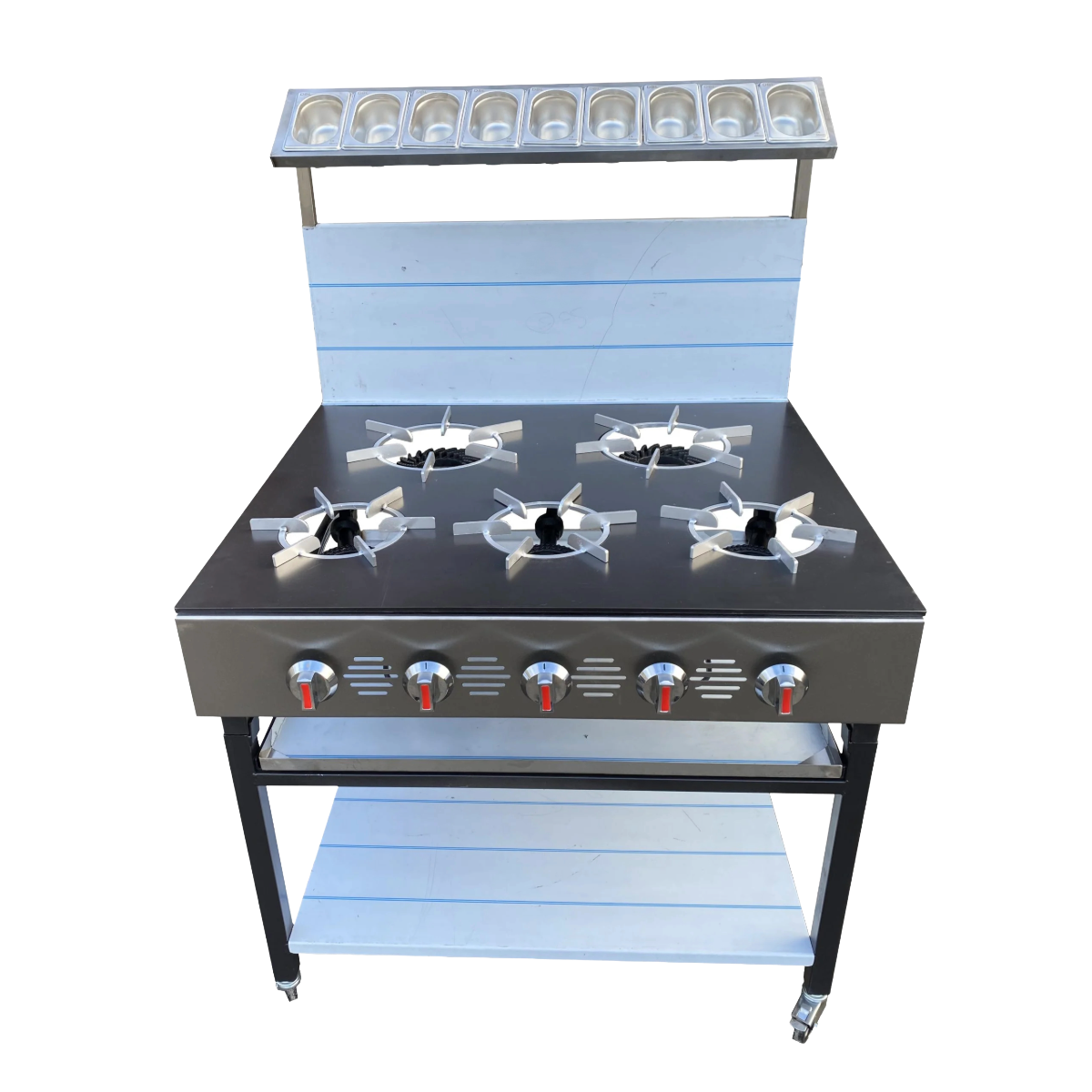 5 Burner Commercial Gas Cooker – Ideal for Restaurants & Takeaways