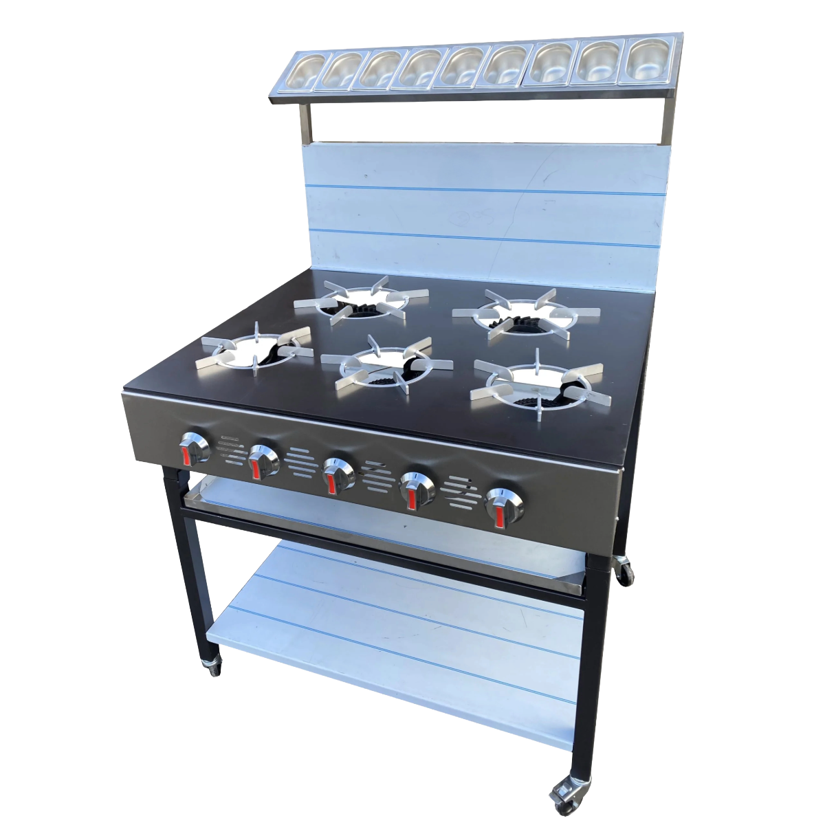 5 Burner Commercial Gas Cooker – Ideal for Restaurants & Takeaways