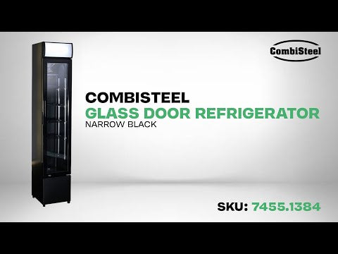 CombiSteel GLASS DOOR REFRIGERATOR NARROW BLACK