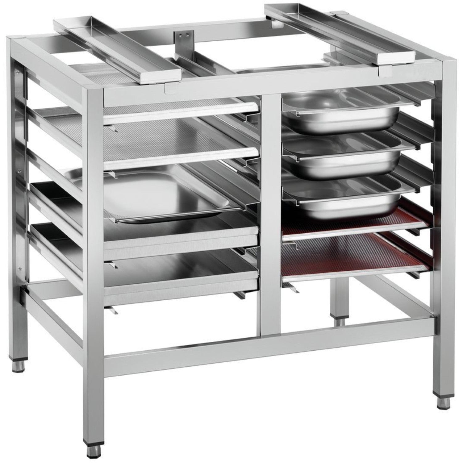 Commercial Oven Stand with 5 Tier Double Row GN Tray Rack 980x700x745mm WHDR5T