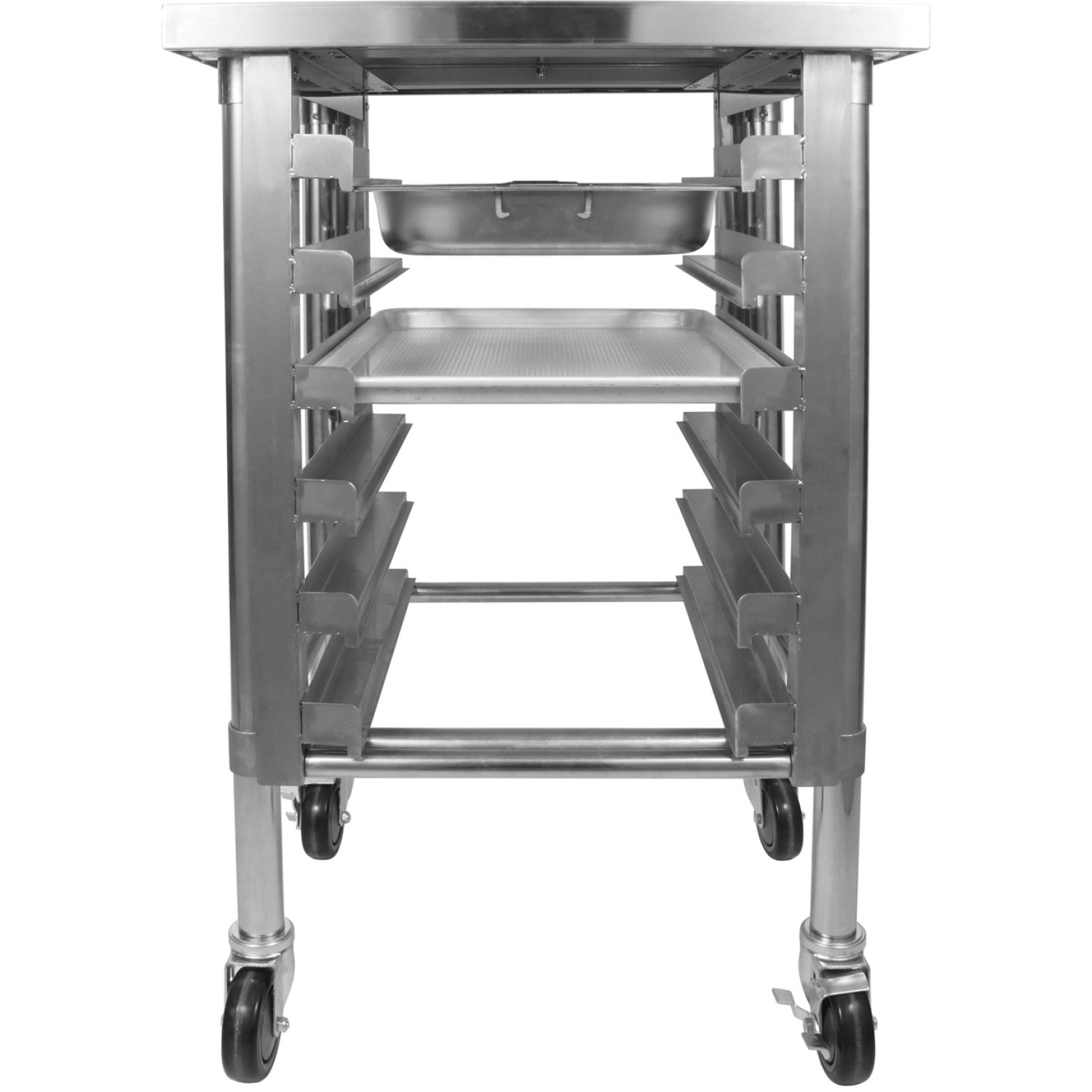 Commercial Mobile Equipment Stand with 6 Tier Tray Rack GN1/1 Marine Edges 1200x700x900mm WHMTR70120C