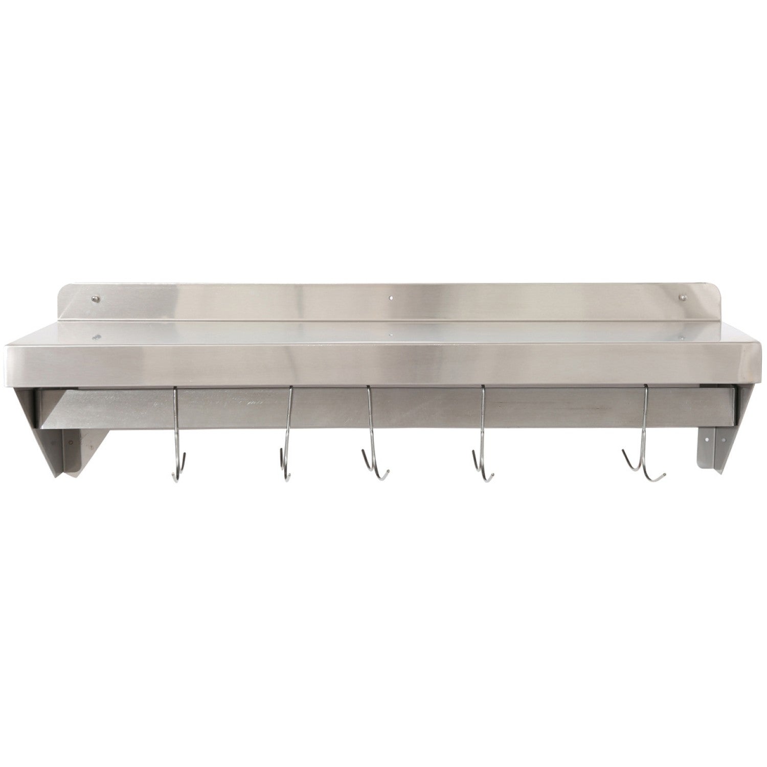 Wall shelf with Pot rack 18 hooks Stainless steel 1800x300x254mm WHPR183025