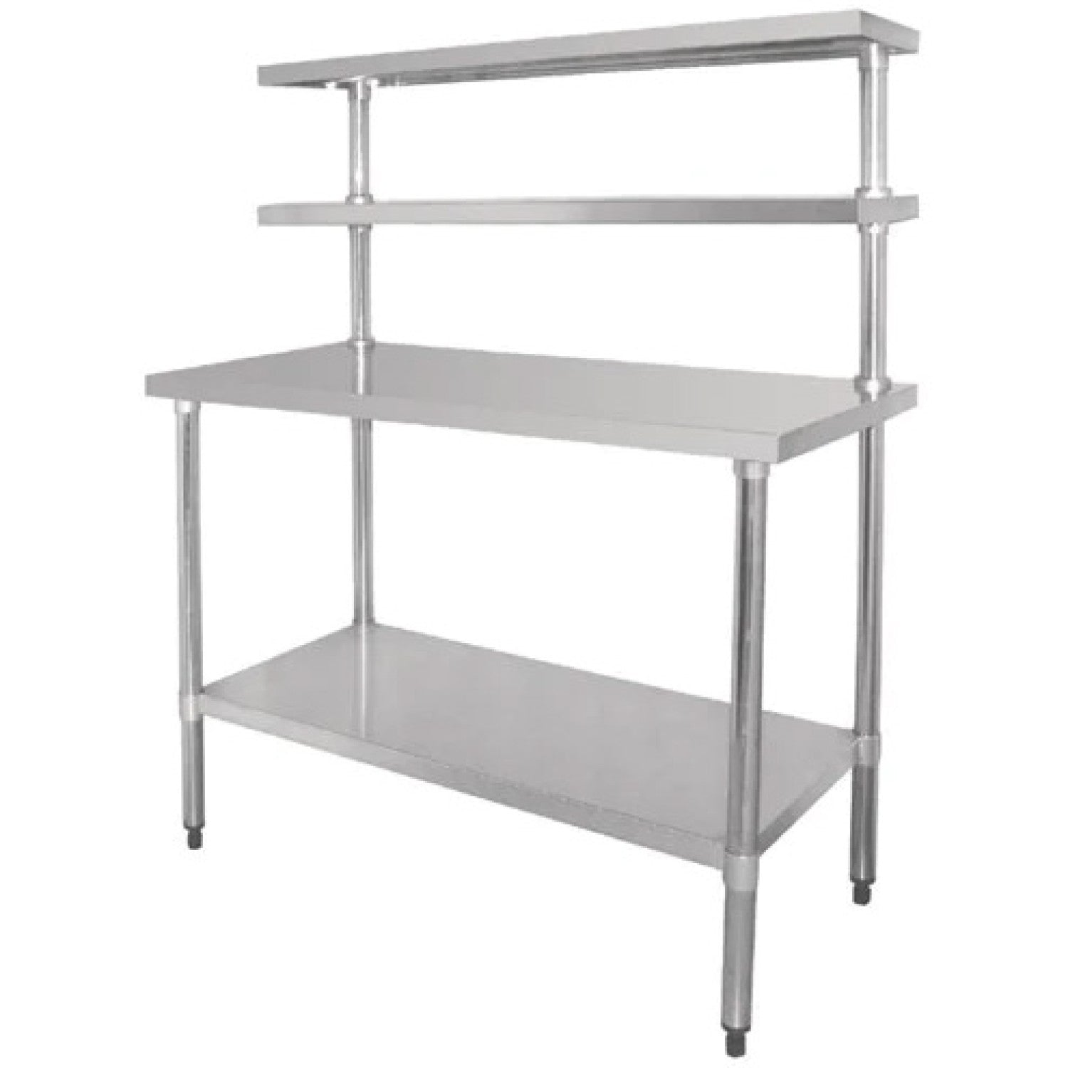 Stainless Steel Prep table 1800mm Width 2 x Top Shelf &amp; 1 x Undershelf WTS60180