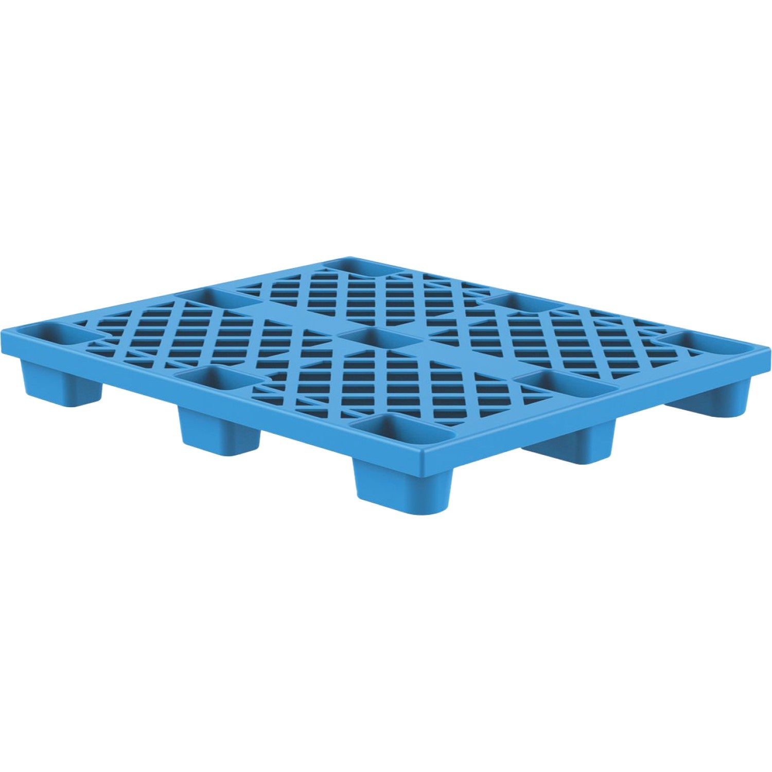 Lightweight Nestable Perforated Plastic Pallet 1200x1000x140mm Blue XDP1210DABLUE