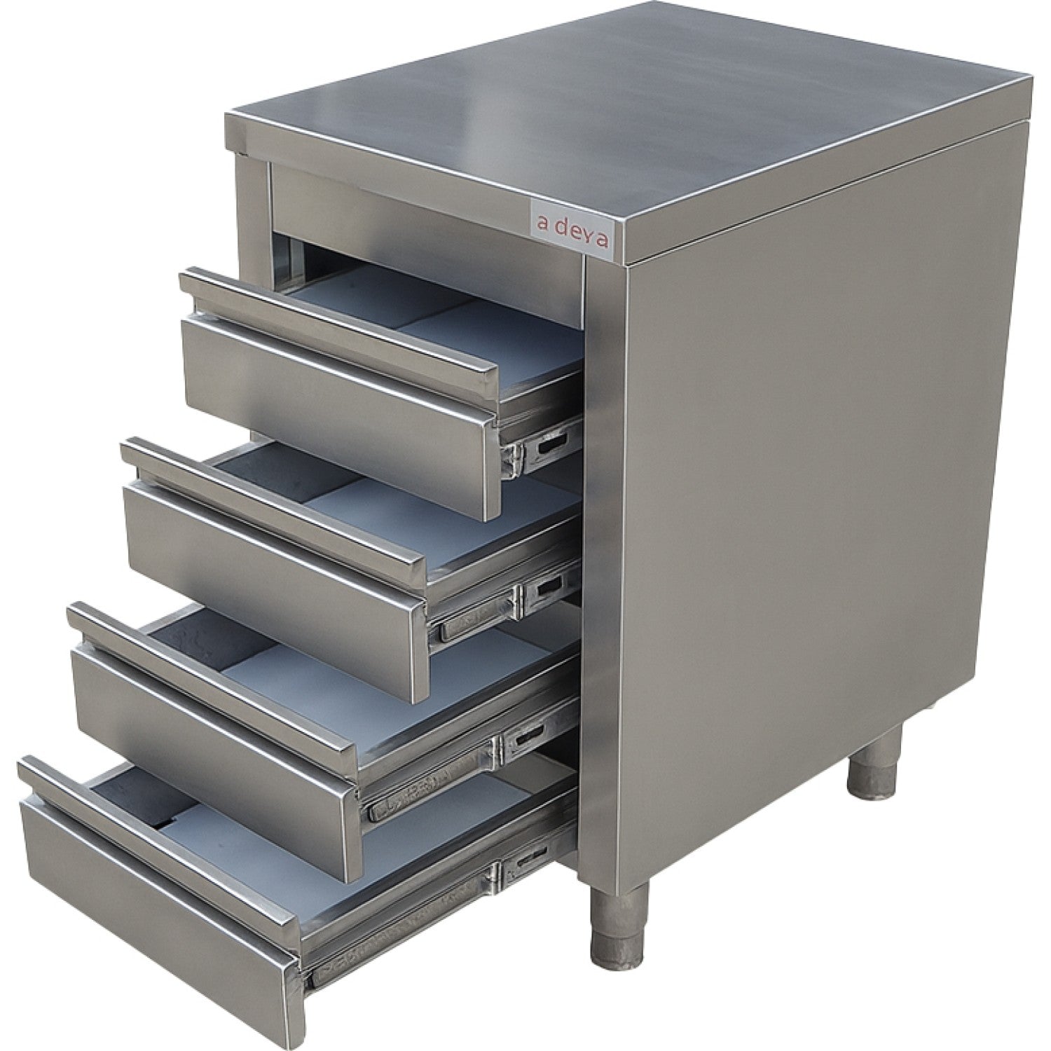 Commercial Stainless Steel Cabinet with 4 Drawers 500×600×900mm YL4DS56