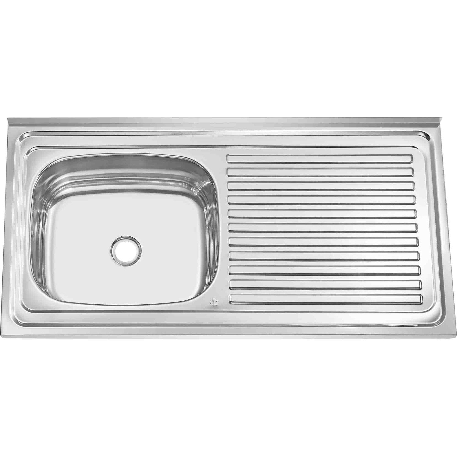 Stainless Steel Sink Single Bowl with Right Drainer 1000x500x150mm YNG218