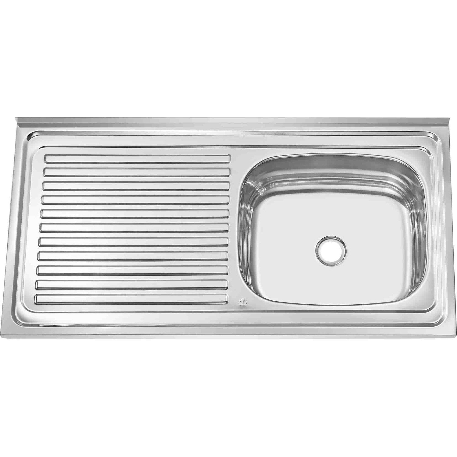Stainless Steel Sink Single Bowl with Left Drainer 1000x500x150mm YNG220