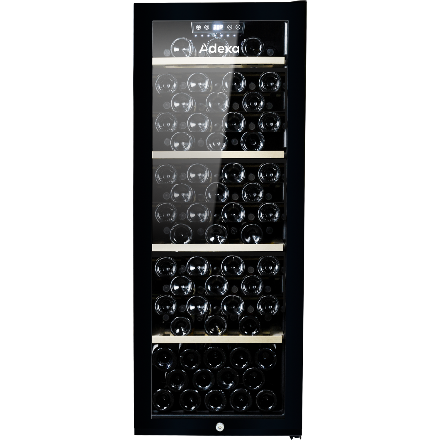 Commercial Wine Cooler 203 Litres 105 Bottles Glass Door 4 Shelves 490x575x1285mm ZSA200