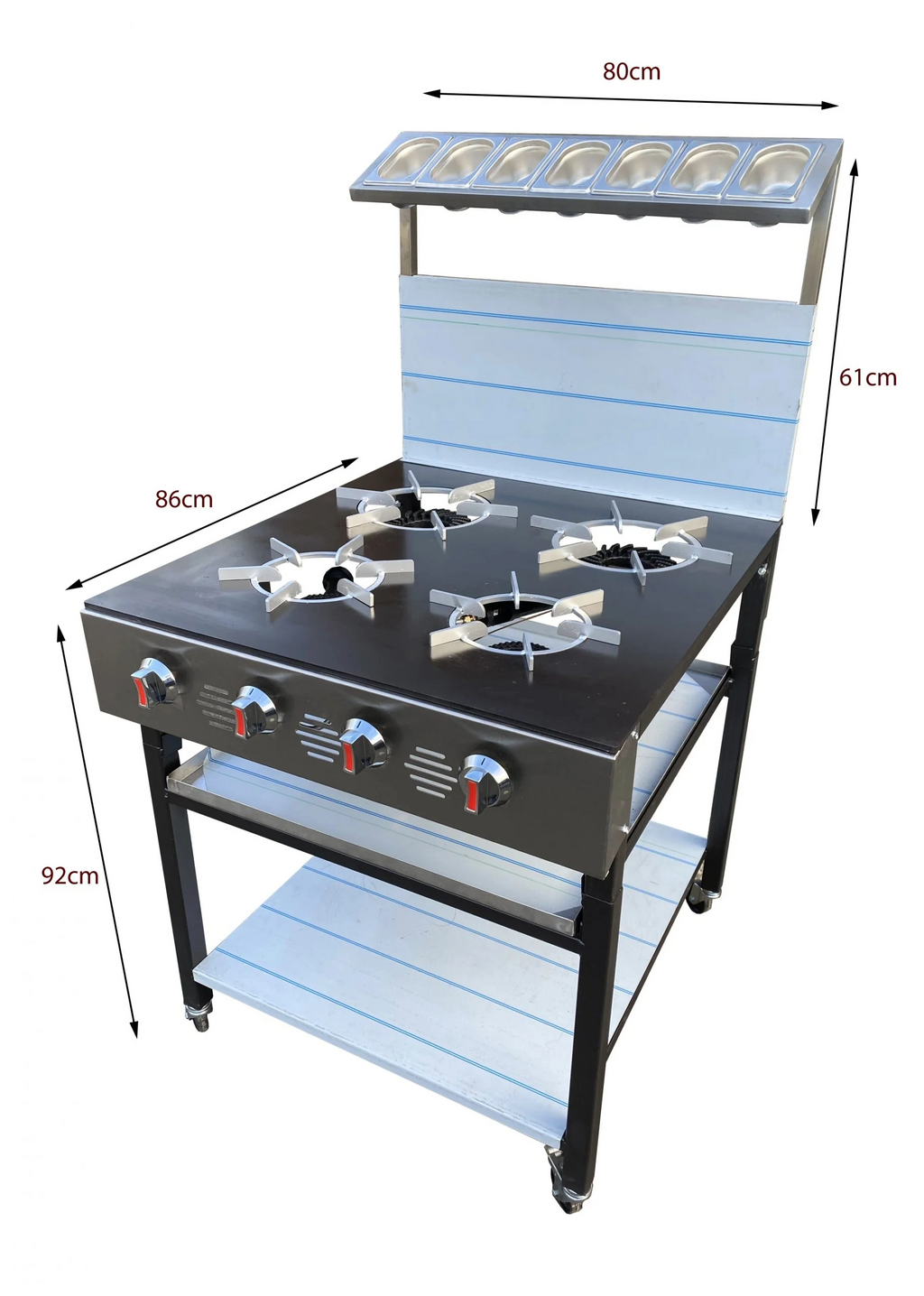 4 Burner Commercial Gas Cooker – Ideal for Restaurants & Takeaways