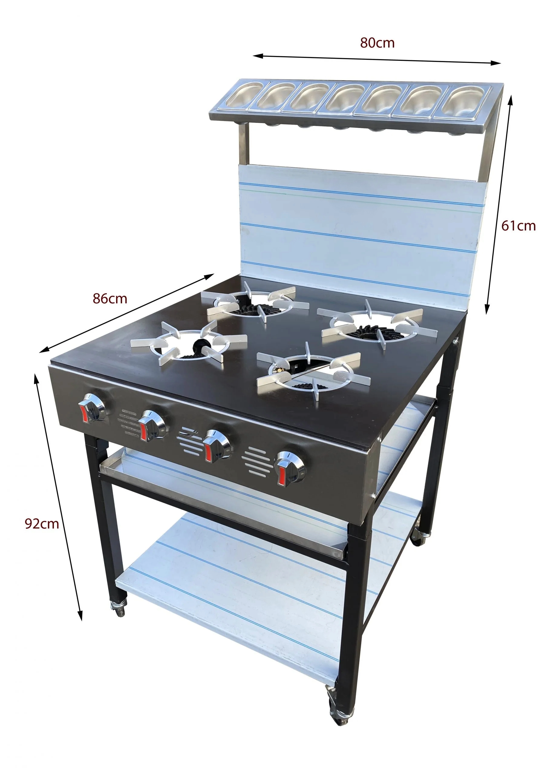 4 Burner Commercial Gas Cooker – Ideal for Restaurants & Takeaways
