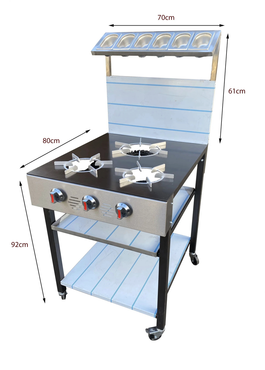 3 Burner Commercial Gas Cooker – Ideal for Restaurants & Takeaways